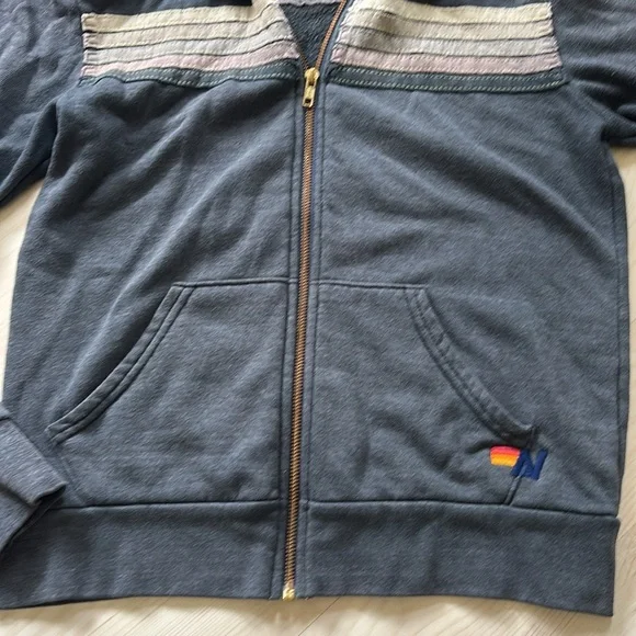 Gray Hooded Zip-Up aviator nation - Picture 3 of 8